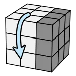 3x3 魔術方塊轉 Lw