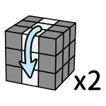3x3 魔術方塊轉 M2