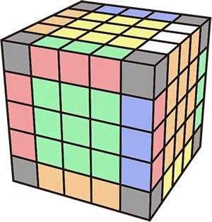 5x5魔術方塊基礎復原解法-降階法
