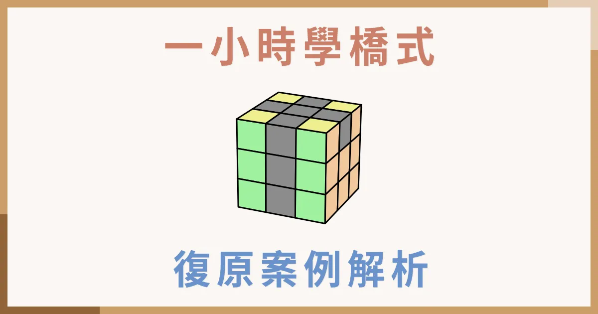 一小時學橋式 - 魔術方塊 Roux 速解案例解析